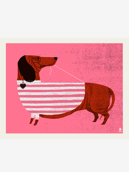 dig these mod prints: dogs in sweaters by methane studios